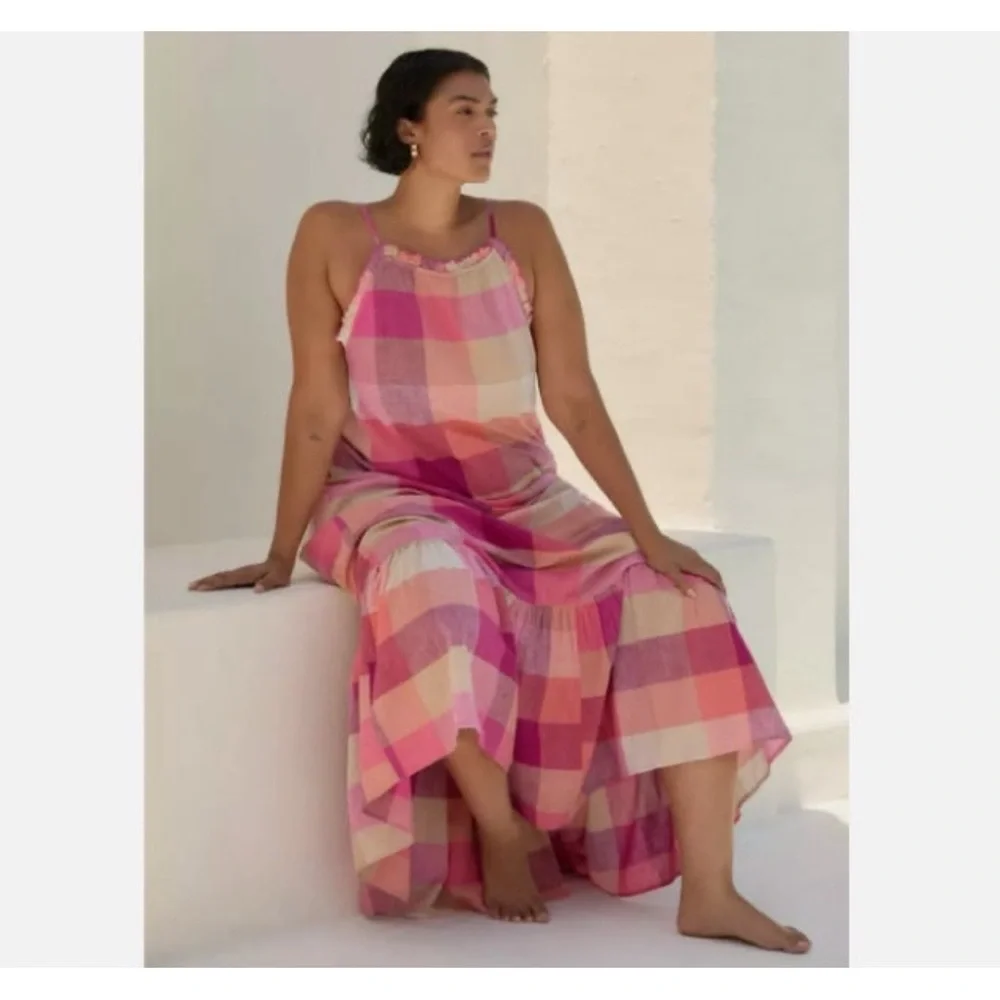 Anthropologie The Malika Printed Dress: Picnic Edition NWT SZ 1X - Picture 3 of 16